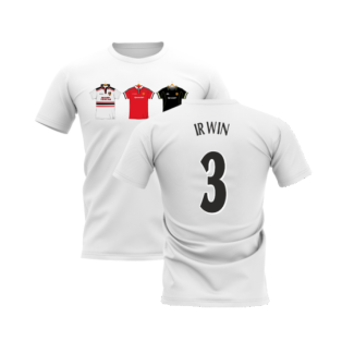 Manchester United 1998-1999 Retro Shirt T-shirt (White) (Irwin 3)
