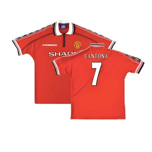 Manchester United 1998-2000 Home Shirt (XXL) (Excellent) (Cantona 7)