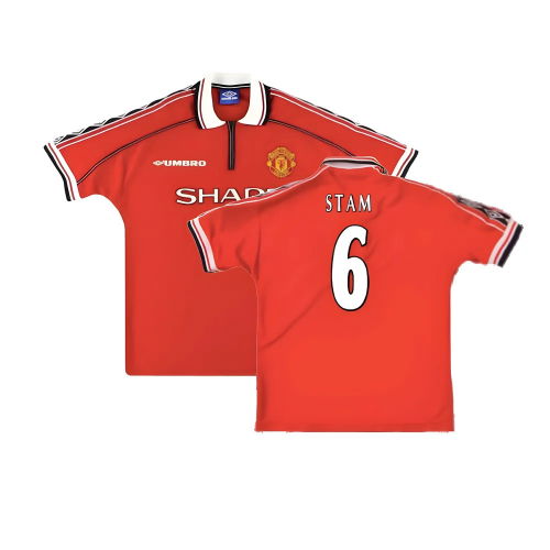Manchester United 1998-2000 Home Shirt (XXL) (Excellent) (Stam 6)
