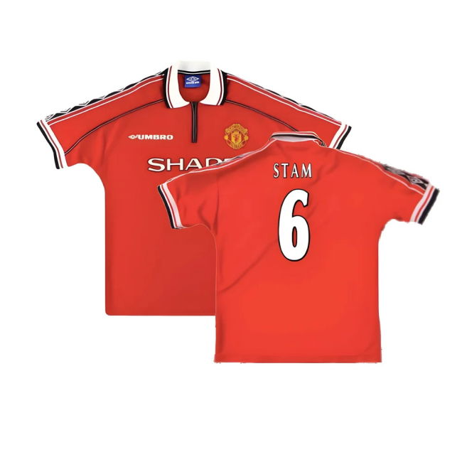 Manchester United 1998-2000 Home Shirt (XXL) (Excellent) (Stam 6)
