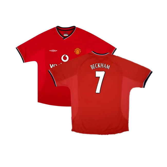 Manchester United 2000-02 Home Shirt ((Excellent) XXL) (Beckham 7)