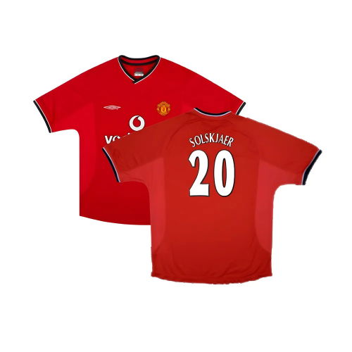 Manchester United 2000-02 Home Shirt ((Excellent) XXL) (Solskjaer 20)