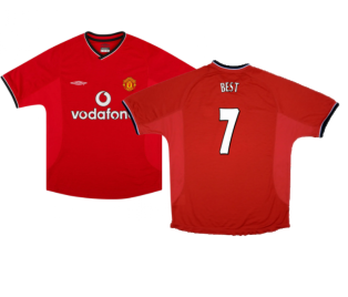 Manchester United 2000-02 Home Shirt ((Very Good) XL) (BEST 7)