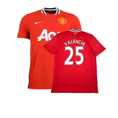 Manchester United 2011-12 Home Shirt ((Excellent) XL) (Valencia 25)