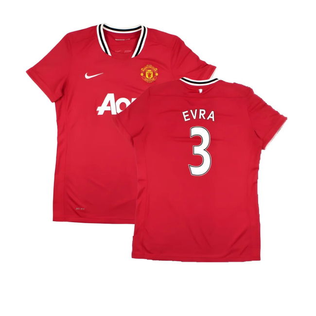 Manchester United 2011-12 Home Shirt (Women\'s) ((Very Good) M) (Evra 3)