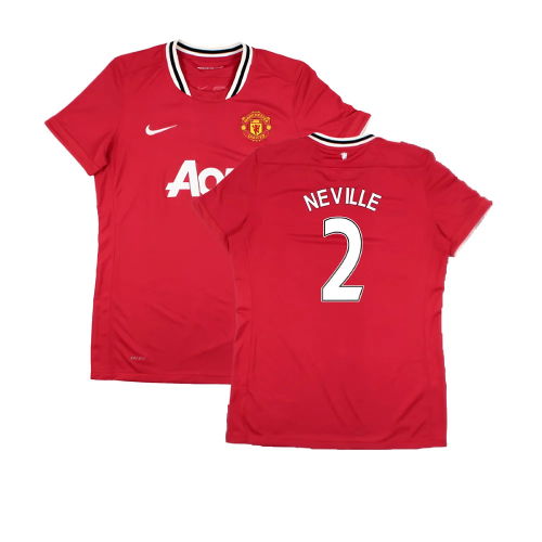Manchester United 2011-12 Home Shirt (Women\'s) ((Very Good) M) (NEVILLE 2) Manchester United 2011-12 Home Shirt (Women\'s) ((Very Good) M) (NEVILLE 2)