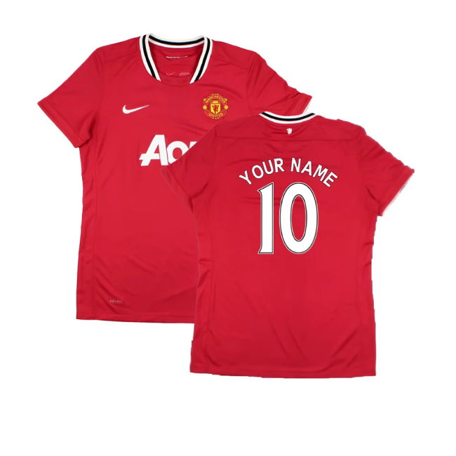 Manchester United 2011-12 Home Shirt (Women\'s) ((Very Good) M) (Your Name)