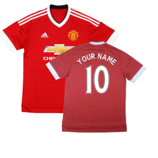 Manchester United 2015-16 Home Shirt ((Excellent) M) (Your Name)
