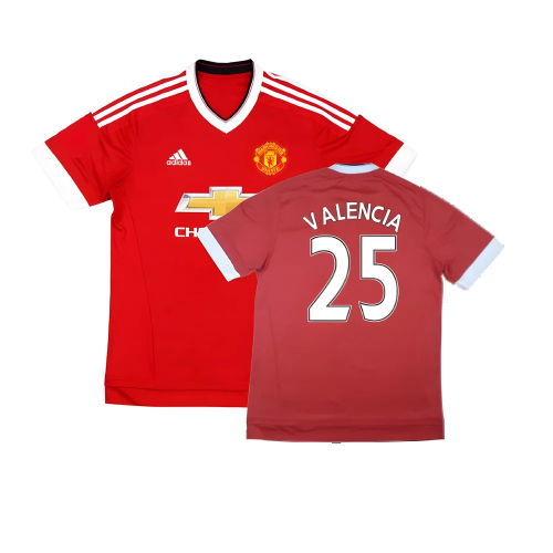Manchester United 2015-16 Home Shirt (Excellent) (Valencia 25)
