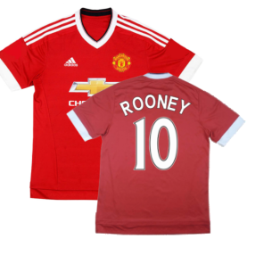Manchester United 2015-16 Home Shirt ((Good) XS) (Rooney 10)