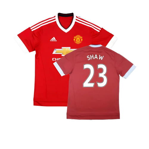 Manchester United 2015-16 Home Shirt (Mint) (Shaw 23)