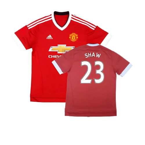 Manchester United 2015-16 Home Shirt ((Very Good) M) (Shaw 23)