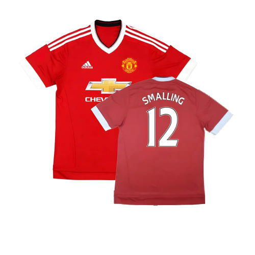 Manchester United 2015-16 Home Shirt ((Very Good) M) (Smalling 12)