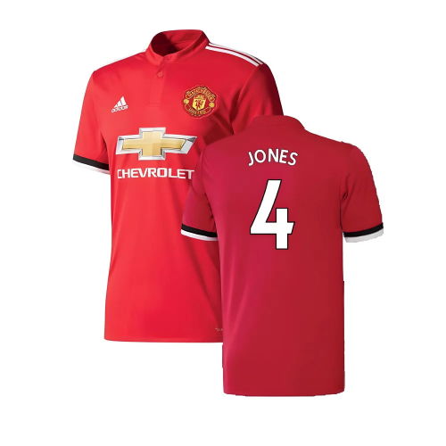 Manchester United 2017-18 Home Shirt ((Excellent) 4-5 Year) (Jones 4)