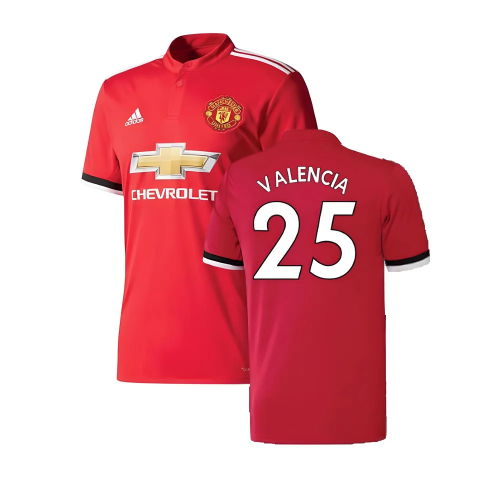 Manchester United 2017-18 Home Shirt ((Excellent) 4-5 Year) (Valencia 25)