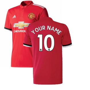 Manchester United 2017-18 Home Shirt ((Excellent) L) (Your Name)