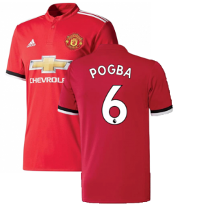 Manchester United 2017-18 Home Shirt ((Excellent) S) (Pogba 6)