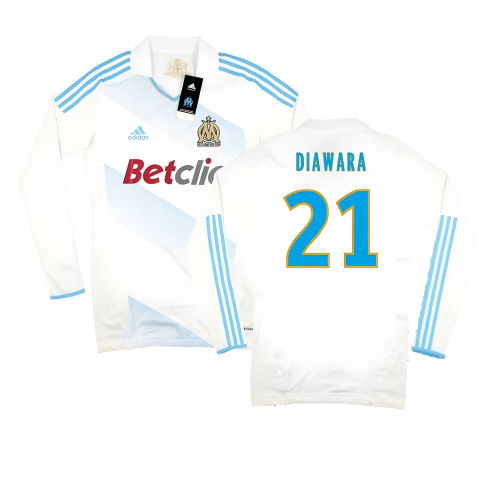 Marseille 2011-12 Player Spec Long Sleeve Home Shirt ((Excellent) L) (Diawara 21)