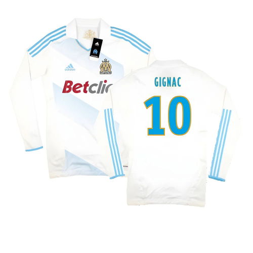 Marseille 2011-12 Player Spec Long Sleeve Home Shirt ((Excellent) L) (Gignac 10)