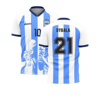 Messi x Maradona Argentina World Cup Tribute Shirt (DYBALA 21)