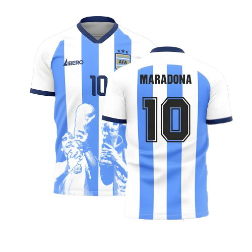 Messi x Maradona Argentina World Cup Tribute Shirt (MARADONA 10)