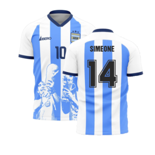 Messi x Maradona Argentina World Cup Tribute Shirt (SIMEONE 14)