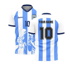 Messi x Maradona Argentina World Cup Tribute Shirt