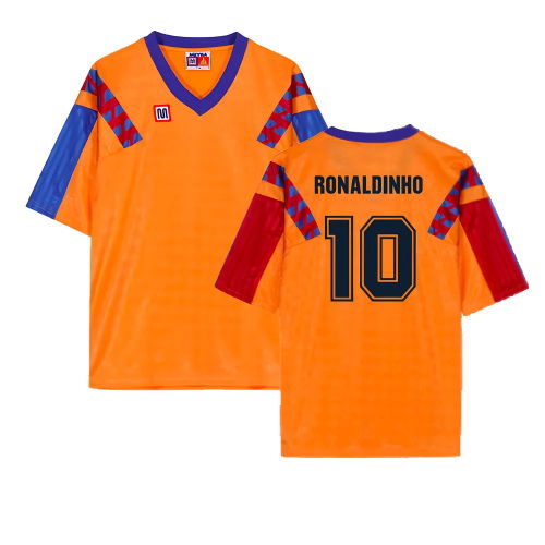 Meyba 1992 Barcelona Reissue Away Shirt (Ronaldinho 10)