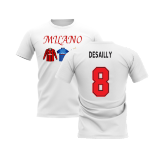 Milano 1995-1996 Retro Shirt T-shirt - Text (White) (DESAILLY 8)