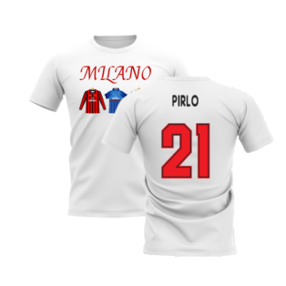 Milano 1995-1996 Retro Shirt T-shirt - Text (White) (PIRLO 21)