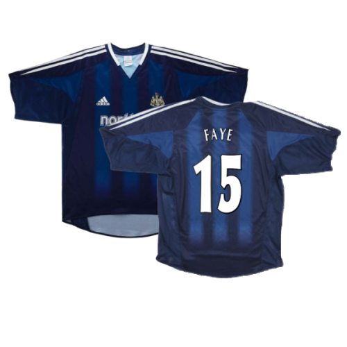 Newcastle United 2004-05 Away Shirt ((Excellent) S) (Faye 15)  Newcastle United 2004-05 Away Shirt ((Excellent) S) (Faye 15)
