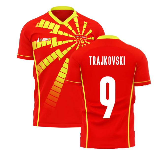 North Macedonia 2025-2026 Home Concept Shirt (Libero) (TRAJKOVSKI 9)