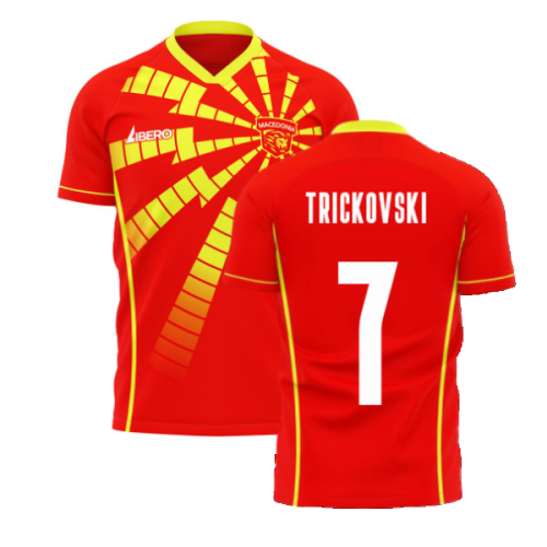 North Macedonia 2025-2026 Home Concept Shirt (Libero) (TRICKOVSKI 7)
