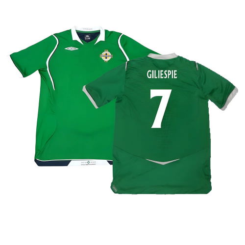 Northern Ireland 2008-09 Home Shirt ((Excellent) M) (Giliespie 7)