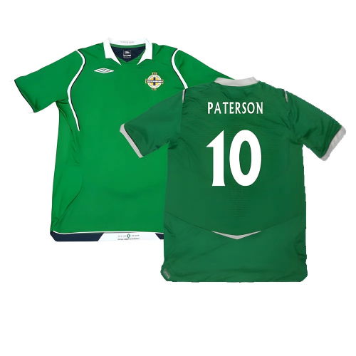 Northern Ireland 2008-09 Home Shirt ((Excellent) M) (Paterson 10)