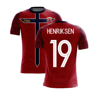 Norway 2023-2024 Home Concept Football Kit (Airo) (HENRIKSEN 19)