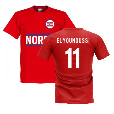 Norway Team T-Shirt - Red (Elyounoussi 11)