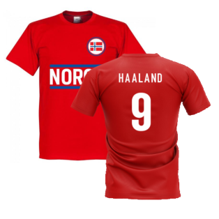 Norway Team T-Shirt - Red (Haaland 9)