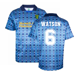 Norwich 1994 Away Retro Football Shirt (Watson 6)