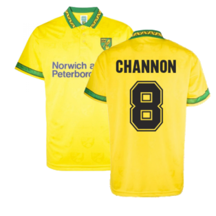 Norwich 1994 Home Retro Football Shirt (Channon 8)