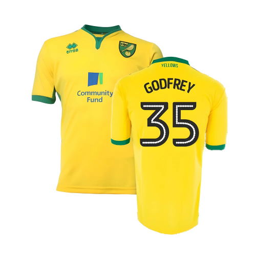 Norwich City 2016-17 Home Shirt ((Good) XXL) (Godfrey 35)