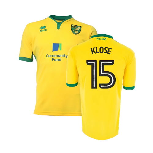 Norwich City 2016-17 Home Shirt ((Good) XXL) (Klose 15)