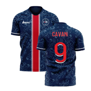 Paris 2023-2024 Home Concept Football Kit (Libero) (CAVANI 9)