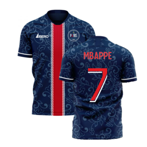 Paris 2023-2024 Home Concept Football Kit (Libero) (MBAPPE 7)