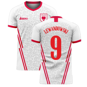 Poland 2023-2024 Home Concept Football Kit (Libero) (LEWANDOWSKI 9)