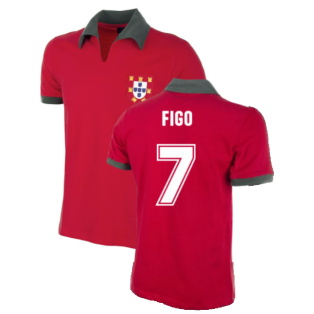 Portugal 1972 Short Sleeve Retro Football Shirt (FIGO 7)
