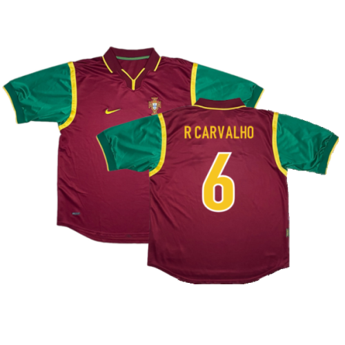 Portugal 1998-1999 Home Shirt (Excellent) (R CARVALHO 6)