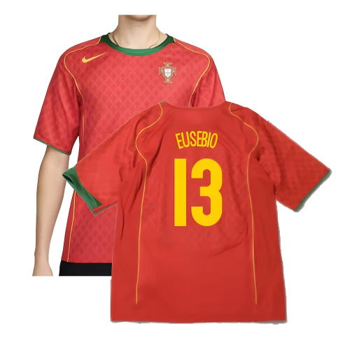 Portugal 2004 Reissue Home Shirt (Eusebio 13)