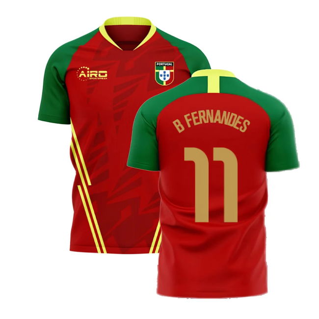 Portugal 2025-2026 Home Concept Football Kit (Airo) (B Fernandes 11)