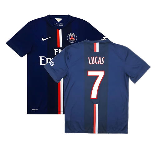 PSG 2014-15 Home Shirt ((Very Good) S) (Lucas 7)